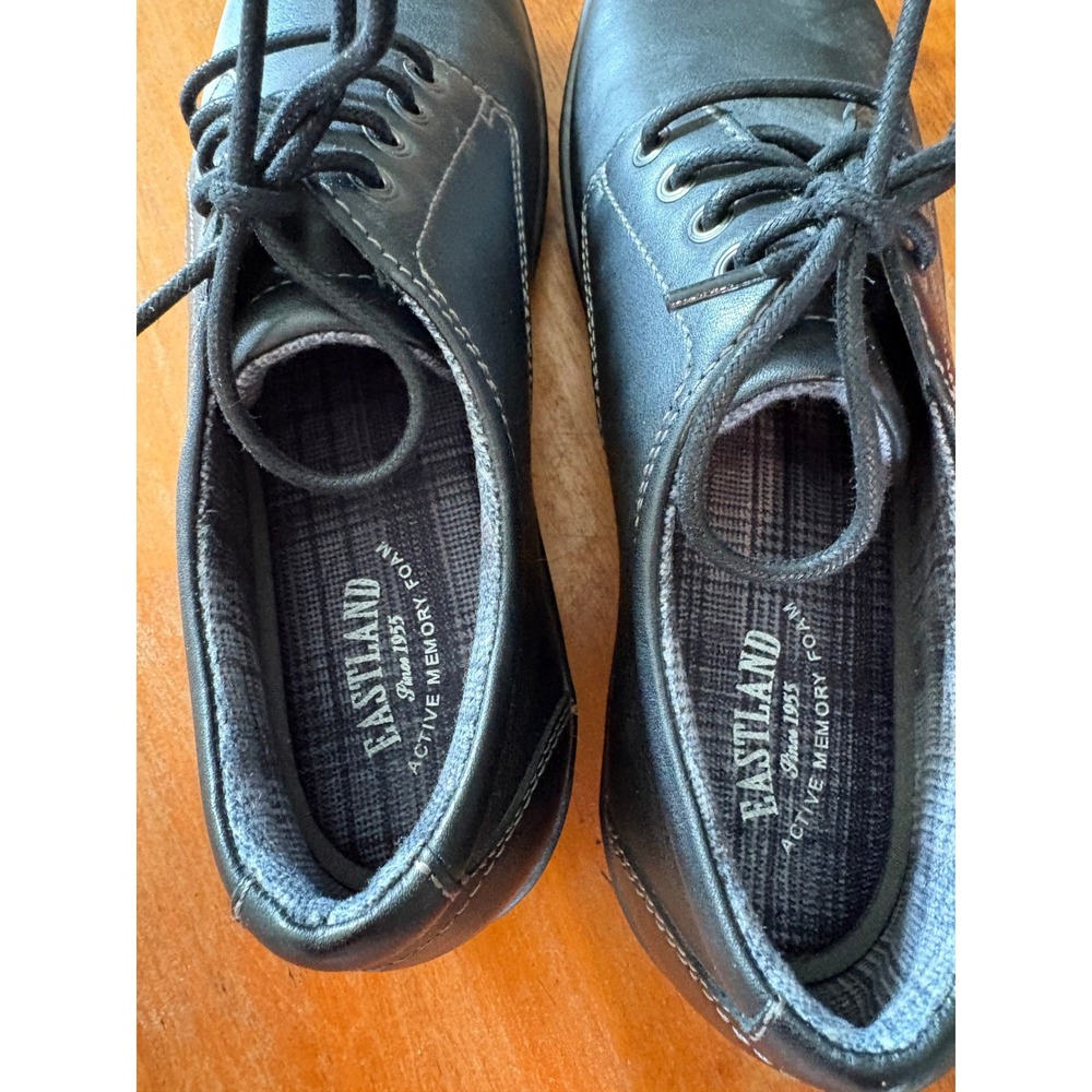 Eastland Oxford Womens 8.5 Shoes Black Lace Up Memory Foam Comfort Low Heel - Picture 6 of 7